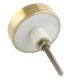 White Makrana Marble Brass Back Plate Cabinet Knobs